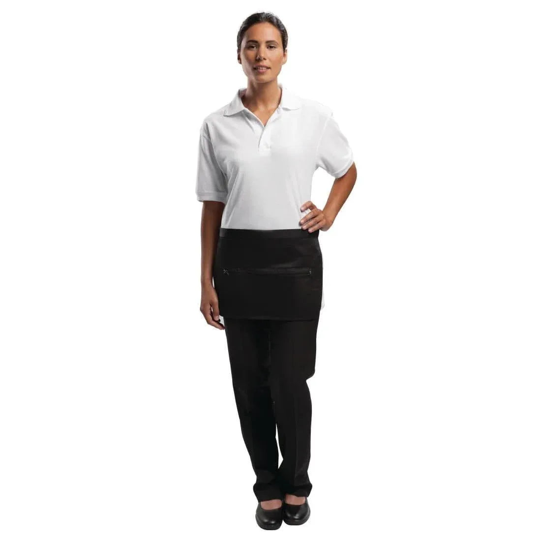 A587 Whites Unisex Money Pocket With Zip Black - JD Catering Equipment Solutions Ltd