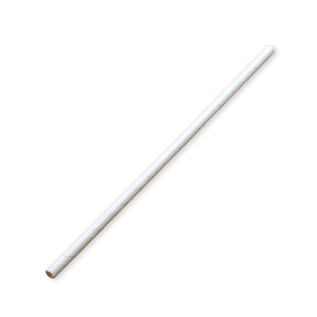 Regular BioStraw - White - 6mm - 2500/ctn - white - BioPak commercial catering consumable