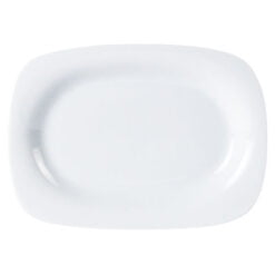 Pack Size 6 - Porcelite Rectangular Rimmed Plate 24x18cm/9.5"x7" - 111824
