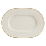 Pack Size 6 - Porland Academy Line Gold Band Oval Plate 34cm - 115834GB - JD Catering Equipments Ltd