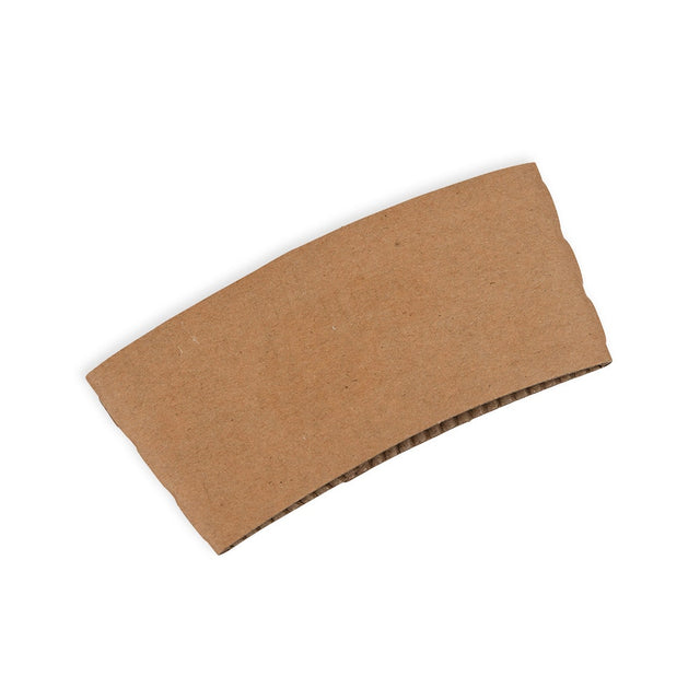 Small Hot Cup Sleeve - Kraft - 6oz & 8oz - 1000/ctn - kraft - BioPak commercial catering consumable