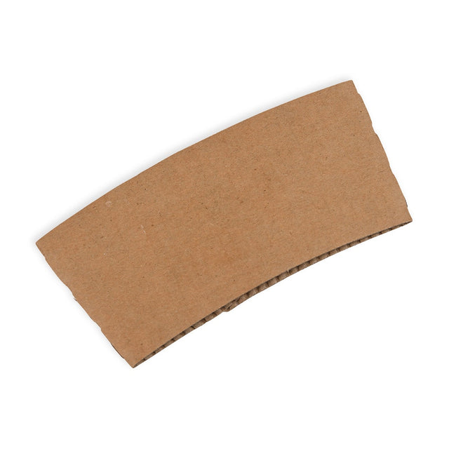 Large Hot Cup Sleeve - Kraft - 12oz & 16oz - 1000/ctn - kraft - BioPak commercial catering consumable