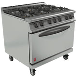 Falcon Dominator Plus Natural Gas Oven Range 6 Burner with Castors G3101D