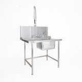 Classeq Sink Tabling for left-hand side entry of machine. T11SENL - 1100mm inc taps