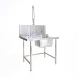 Classeq Sink Tabling for left-hand side entry of machine. T11SENL - 1100mm inc taps