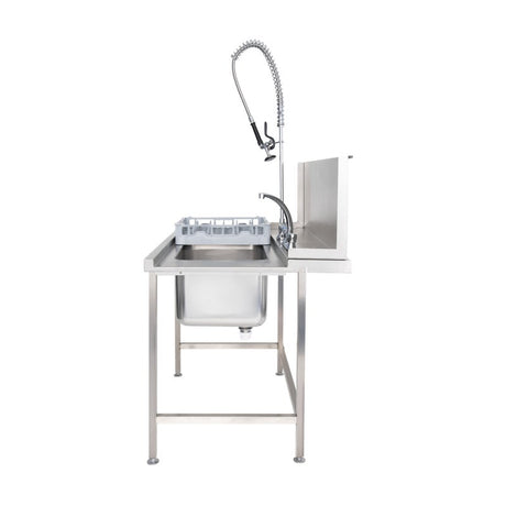 Classeq Sink Tabling for left-hand side entry of machine. T11SENL - 1100mm inc taps