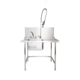 Classeq Sink Tabling for right-hand side entry of machine. T11SENR - 1100mm inc taps