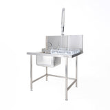 Classeq Sink Tabling for right-hand side entry of machine. T11SENR - 1100mm inc taps