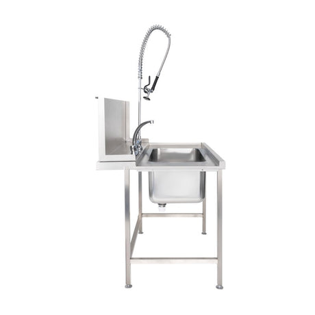 Classeq Sink Tabling for right-hand side entry of machine. T11SENR - 1100mm inc taps