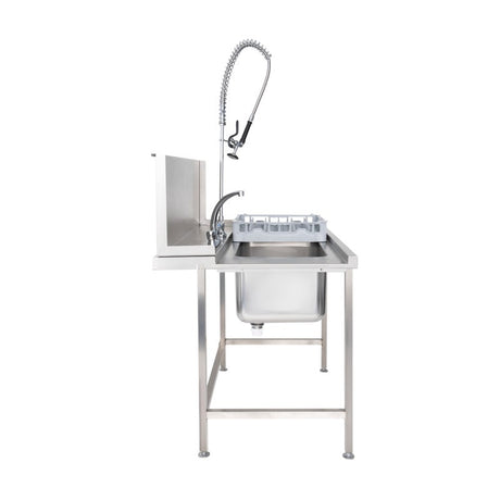 Classeq Sink Tabling for right-hand side entry of machine. T11SENR - 1100mm inc taps