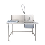 Classeq Sink Tabling for left-hand side entry of machine. T15SENL - 1500mm inc taps