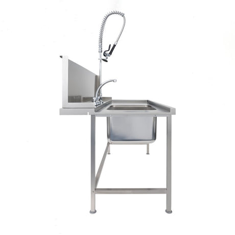 Classeq Sink Tabling for right-hand side entry of machine. T15SENR - 1500mm inc taps