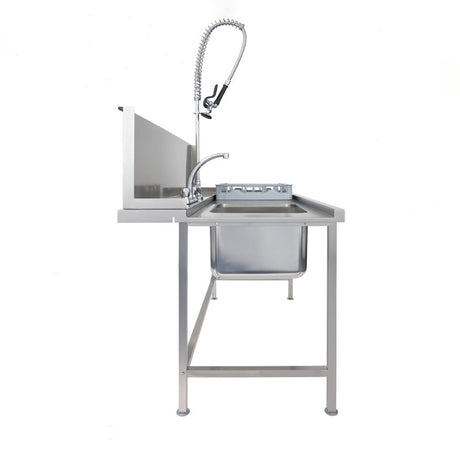 Classeq Sink Tabling for right-hand side entry of machine. T15SENR - 1500mm inc taps