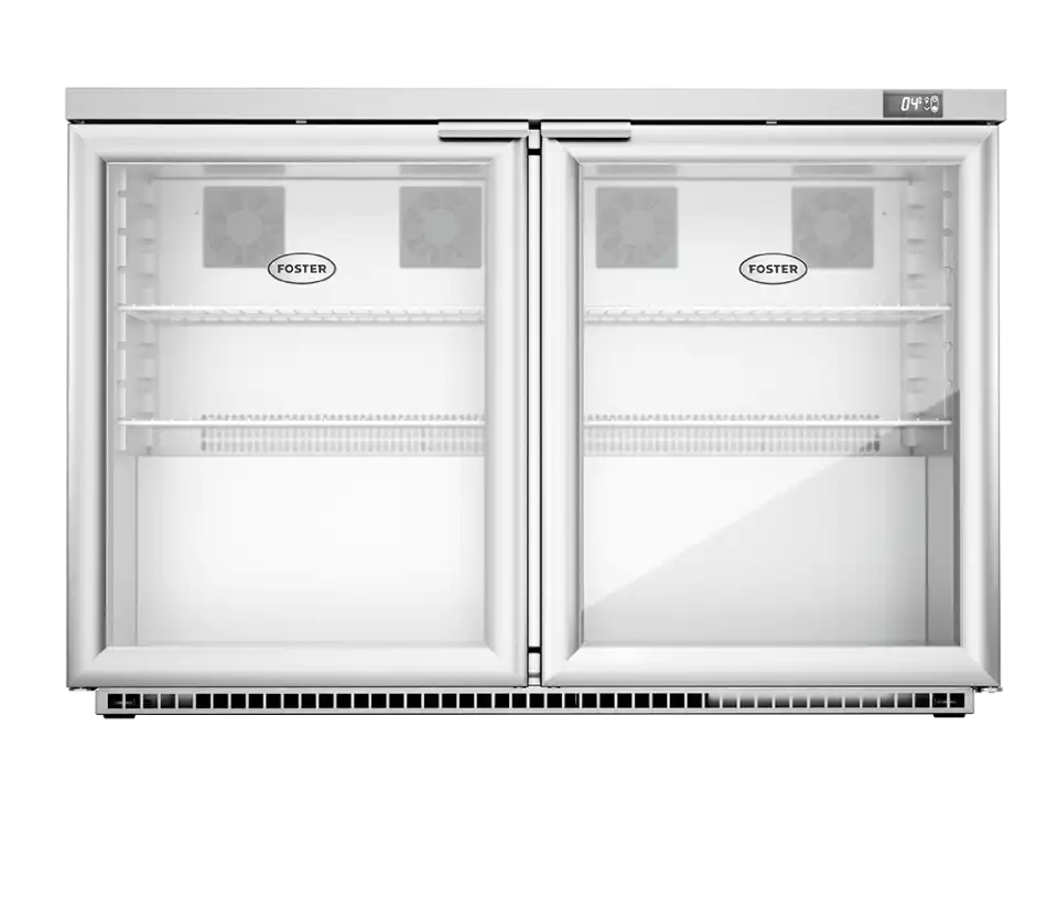 Foster 2 Glass Door 360Ltr Under Counter Fridge with Light HR360G 13-251