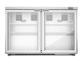 CW739 Foster 2 Glass Door 360Ltr Under Counter Fridge without Light HR360G 13-120 - JD Catering Equipment Solutions Ltd