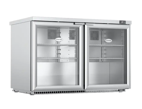 Foster 2 Glass Door 360Ltr Under Counter Fridge with Light HR360G 13-251