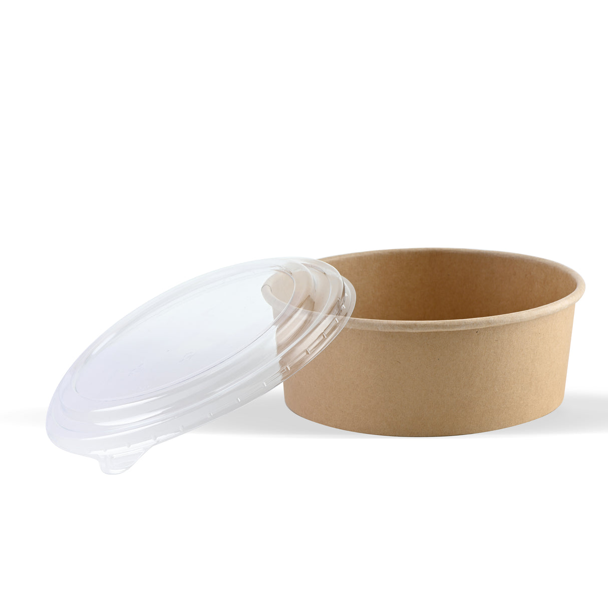 Compostable 1300ml Deli / Salad Bowl - Kraft - 160mm (300 per ctn) - No Lid