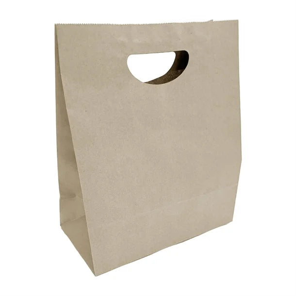 HY768 Fiesta Recyclable D Cut Handle Paper Bag Brown – Large (Pack 250)