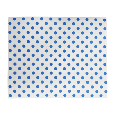 HY791 Fiesta Compostable Burger Wraps Blue Dot - 250x200 (Pack 200)