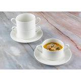 Elia Glacier Fine China Mug Saucers 155mm (6 Pack)