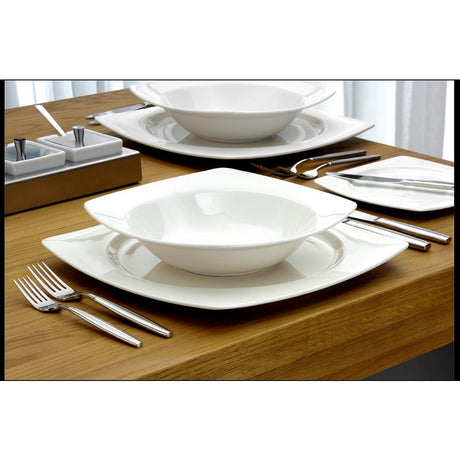 Elia Glacier Fine China Square Plates 310mm (4 Pack)