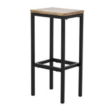 Bolero Jackson Mango Wood Console Bar Stools (3 Pack)