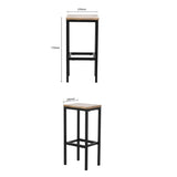 Bolero Jackson Mango Wood Console Bar Stools (3 Pack)