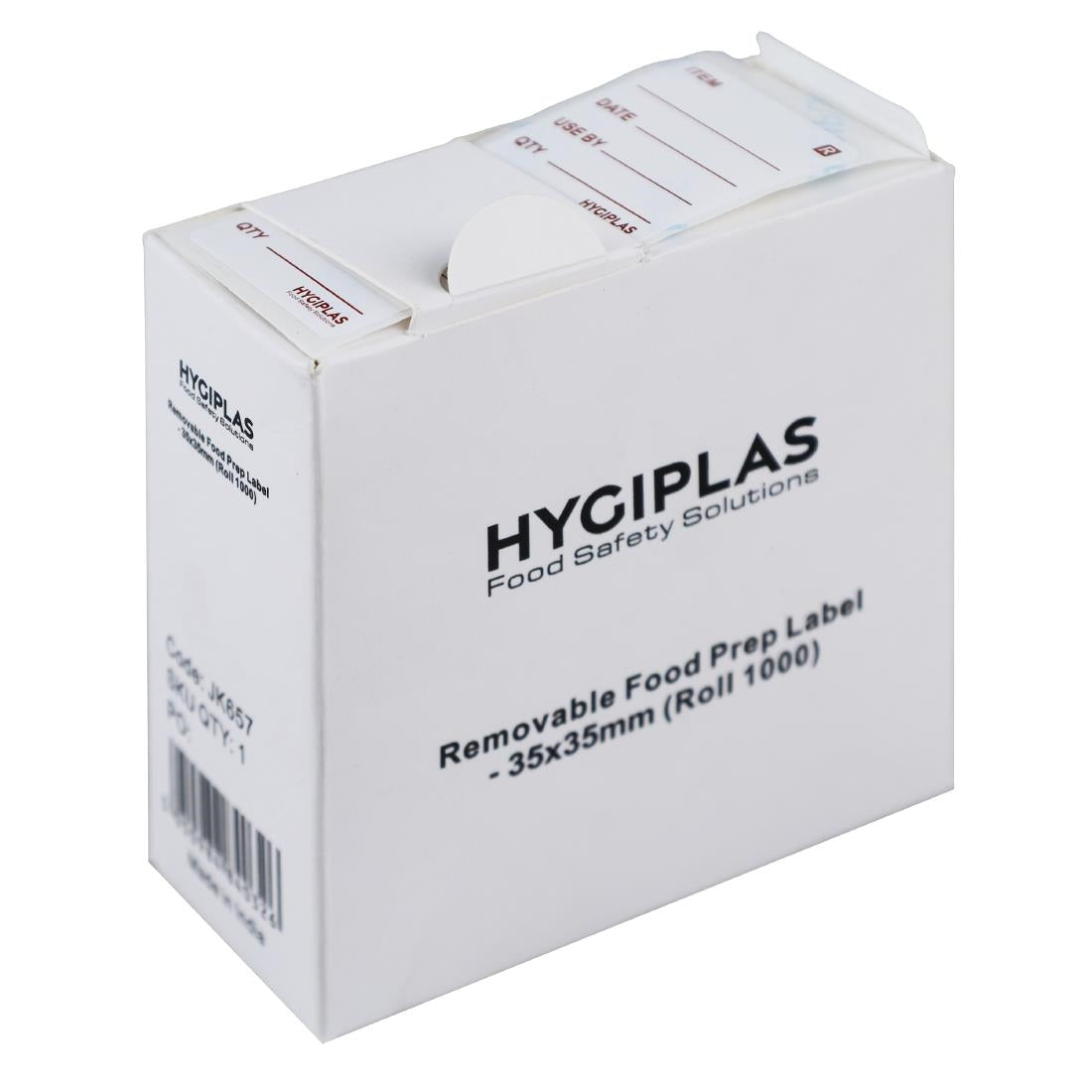 Hygiplas Removable Food Prep Labels 35x35mm (1000 Pack)