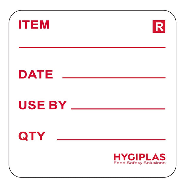 Hygiplas Removable Food Prep Labels 35x35mm (1000 Pack)