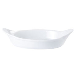 Pack Size 6 - Porcelite Oval Eared Dish 16.5cm/6.5" - 15419