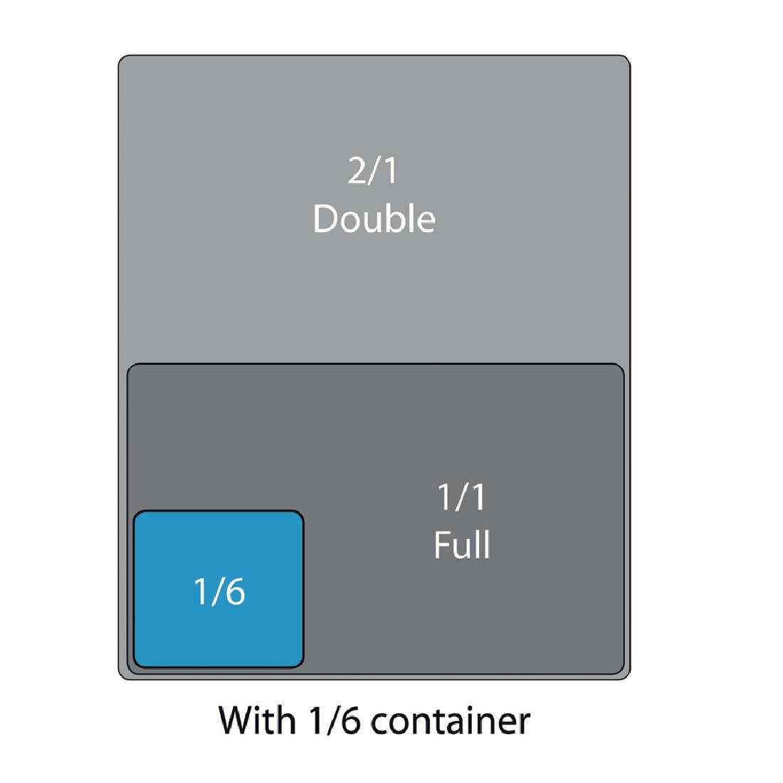 U239 Vogue Polycarbonate 1/6 Gastronorm Container 65mm Clear