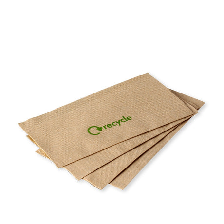 Dinner Napkin - Kraft - 1-ply 1/8 fold - 6,000/ctn - kraft - BioPak commercial catering consumable
