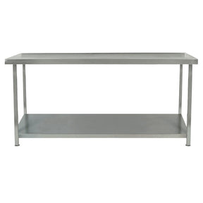 Parry Fully Welded Stainless Steel Centre Table with Undershelf 1800x600mm