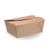 BioBoard Hot Food Box #8 - Kraft - 1,300ml - 300/ctn - kraft - BioPak commercial catering consumable