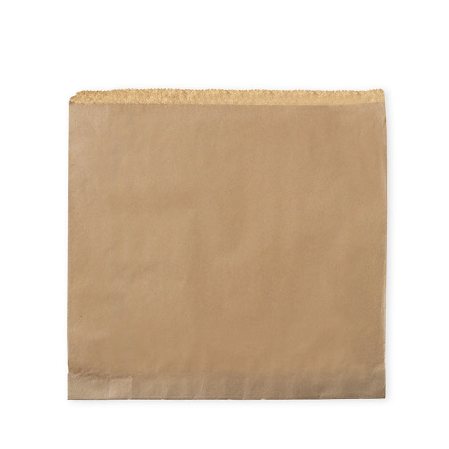 Strung Bag - Kraft - 12" - 500/ctn - kraft - BioPak commercial catering consumable