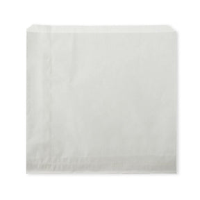Greaseproof Bag - White - 10x10cm - 1,000/ctn - white - BioPak commercial catering consumable
