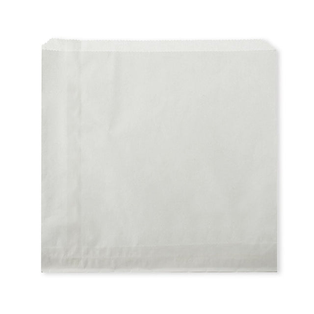 Greaseproof Bag - White - 10x10cm - 1,000/ctn - white - BioPak commercial catering consumable