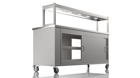 Nordstar Single Tier Gantry and Pass Through Hot Cupboard 1800mm