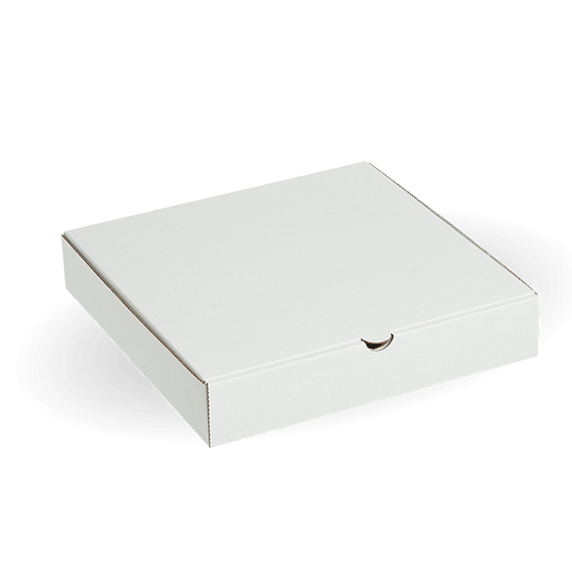 Pizza Box - White - 12" - 100/ctn - white - BioPak commercial catering consumable
