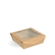 PLA-Lined Salad Box w Window - Kraft - 300/carton - kraft - BioPak commercial catering consumable