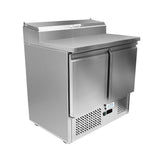 Ice-A-Cool ICE3832GR 2 Door Refrigerated Saladette Prep Counter 300 Litres - JD Catering Equipments Ltd