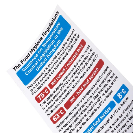 2006 Food Act Cook Chill Guidelines Sign JD Catering Equipment Solutions Ltd