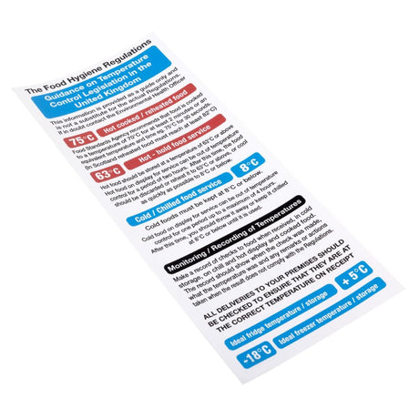 2006 Food Act Cook Chill Guidelines Sign JD Catering Equipment Solutions Ltd