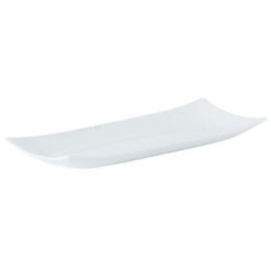 Pack Size 6 - Porcelite Curved Edge Rectangular Buffet Tray 30x13cm/12"x5.25" - 222180