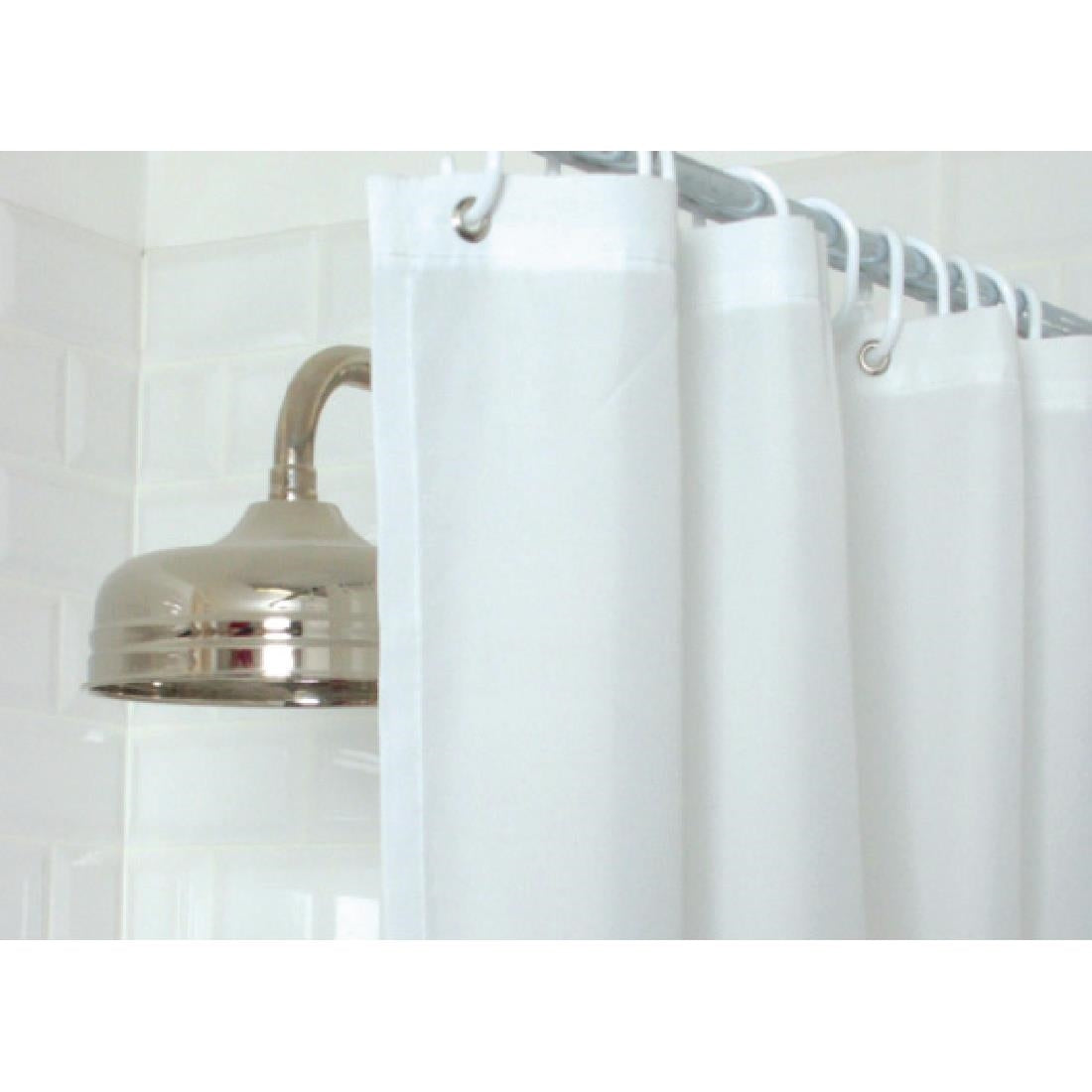 GT798 Mitre Essentials Plain Shower Curtain White