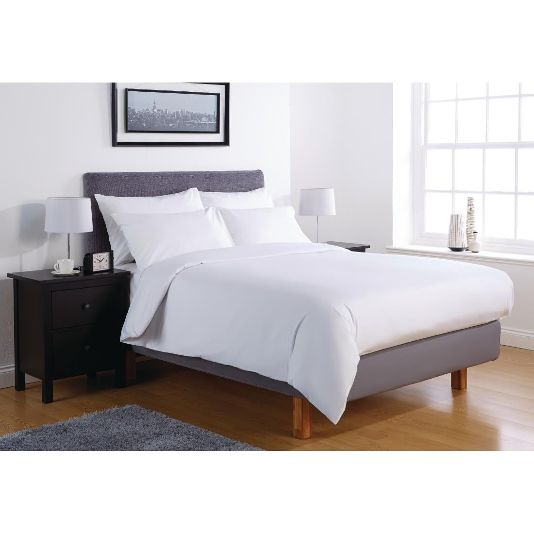 GT800 Mitre Comfort Percale Fitted Sheet White Double