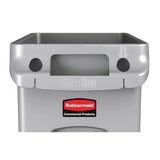 F649 Rubbermaid Slim Jim Container With Venting Channels Grey 87Ltr