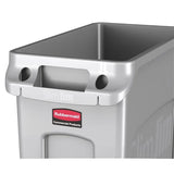 F649 Rubbermaid Slim Jim Container With Venting Channels Grey 87Ltr