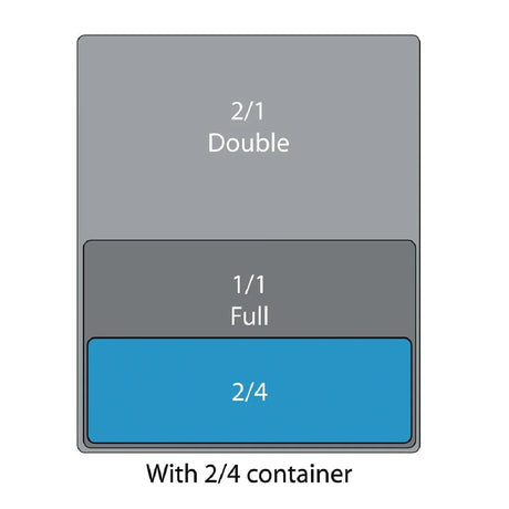 CD715 Olympia Whiteware 2/4 Two Fourths Size Gastronorm - JD Catering Equipment Solutions Ltd