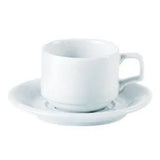Pack Size 6 - Porcelite Stacking Cup 20cl/7oz - 322107 - JD Catering Equipments Ltd